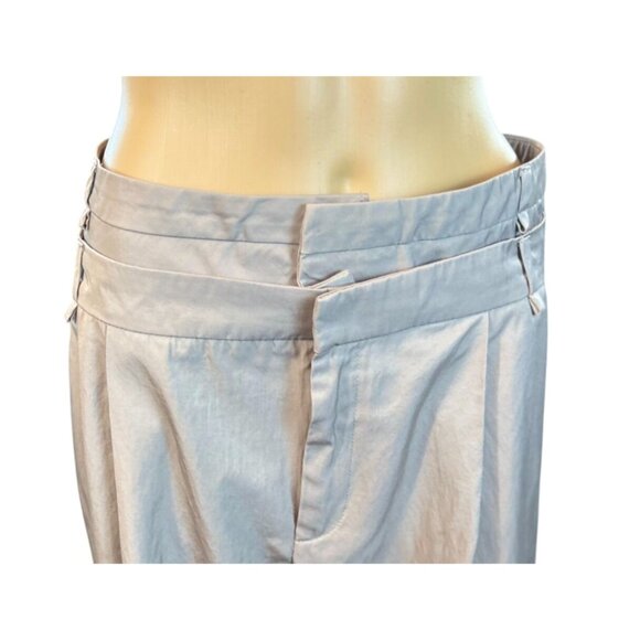 Zara Double Waist Wide Leg Trouser in Khaki Size Medium - Picture 8 of 11